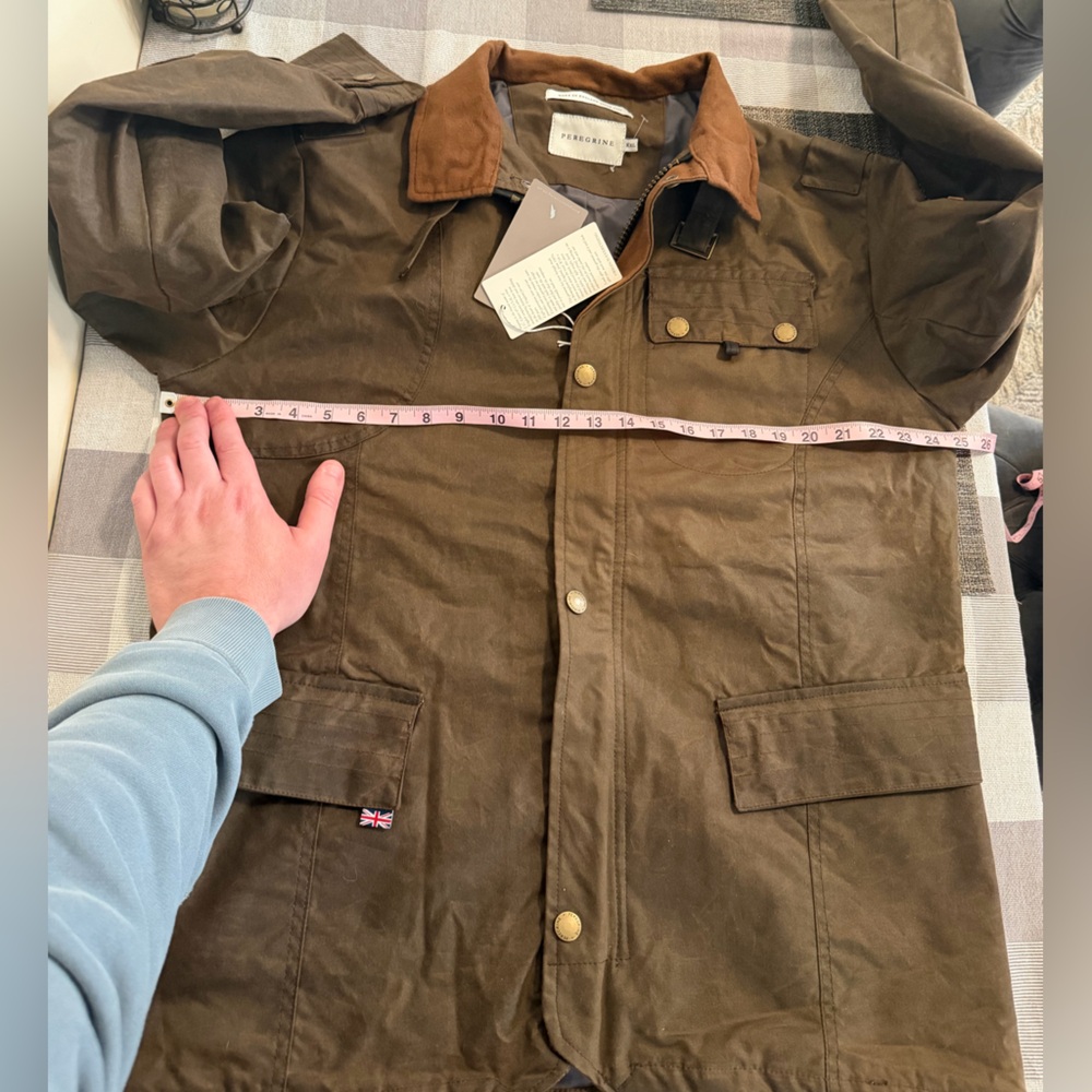 PEREGRINE Bexley Brown Waxed Cotton Jacket NWT XXL (fits Like L/XL) Made In UK - Picture 12 of 16
